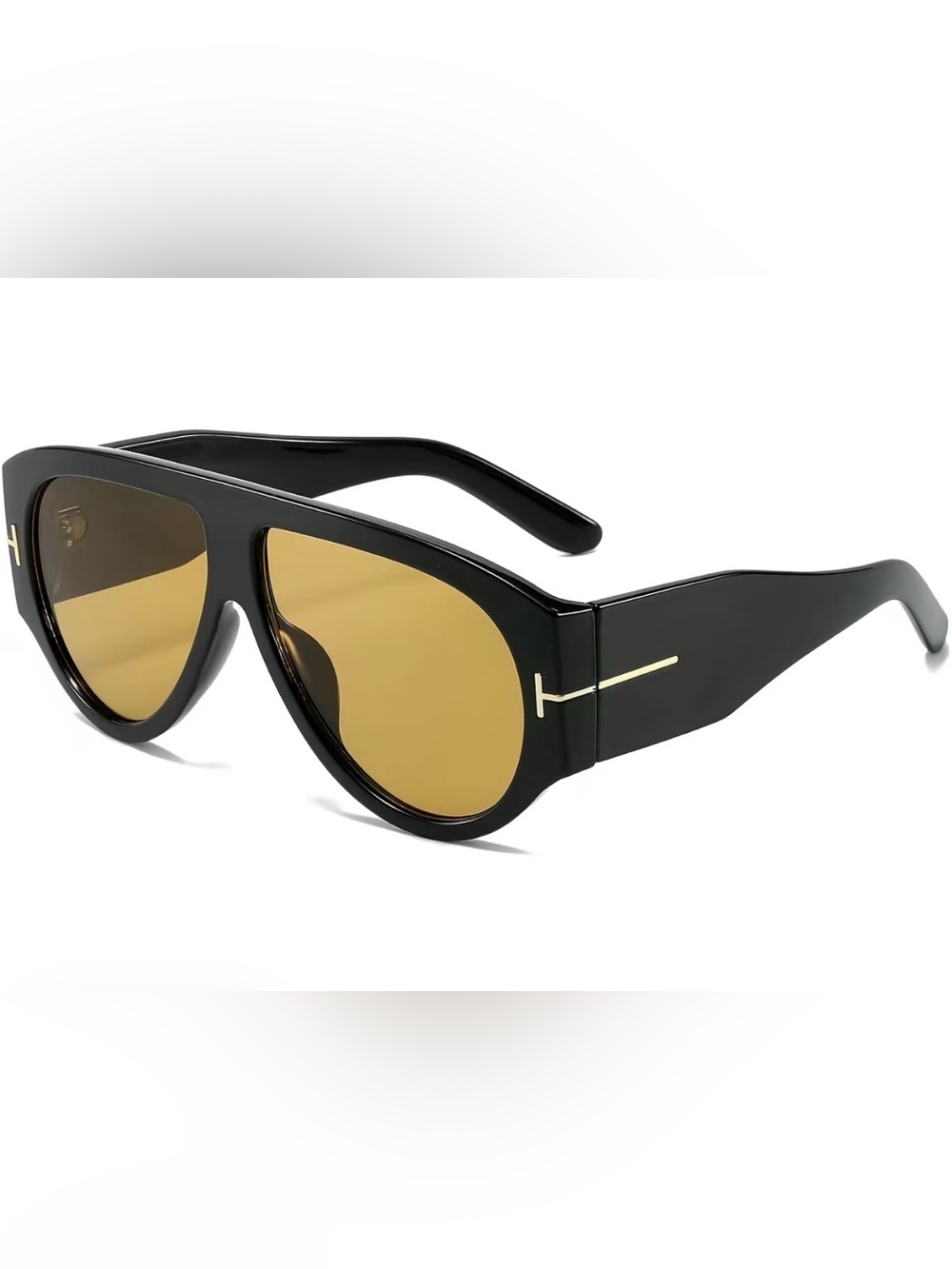 Retro Oversized Black/Brown Thick Frame Sunglasses